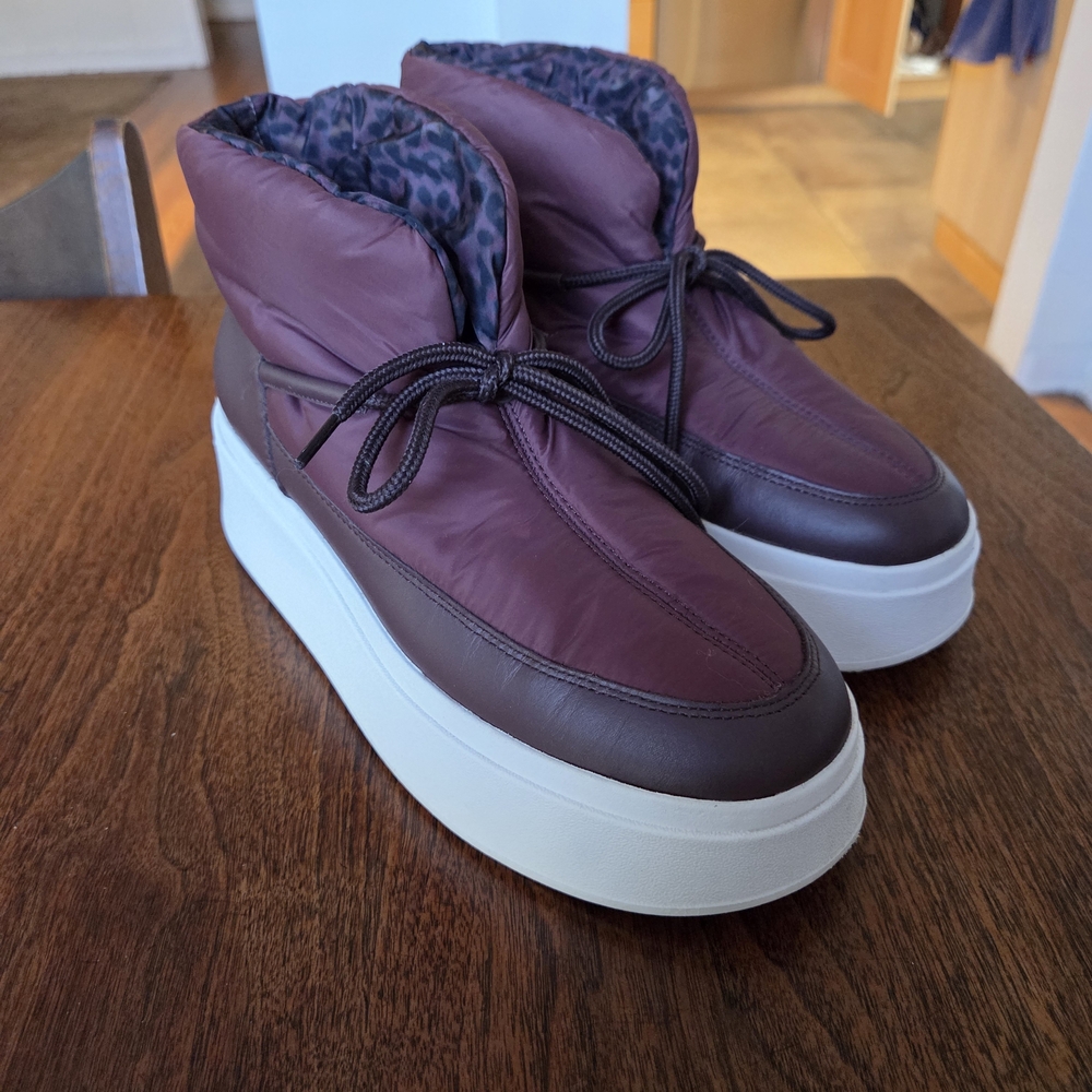 ASH Burgandy Platform Boots 39